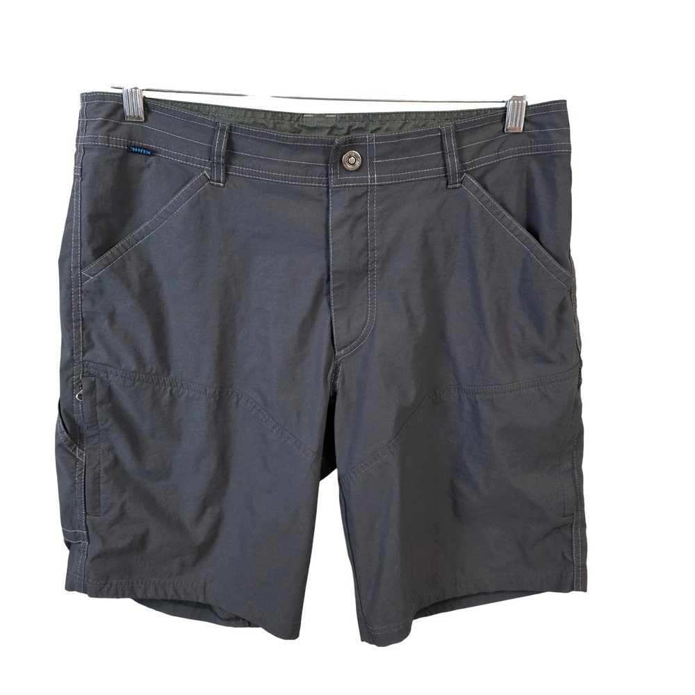 Kuhl Renegade Shorts Mens 36 Carbon Gray Nylon Spandex Hiking Outdoor 5121